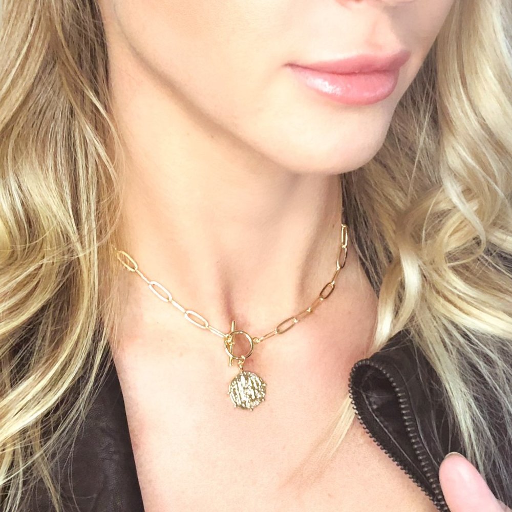 Ida James- Brooklyn Chain Link Coin Necklace